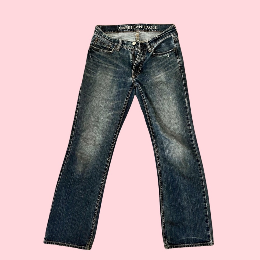 American Eagle low rise bootcut jeans — waist: 29 length: 32 — medium wash